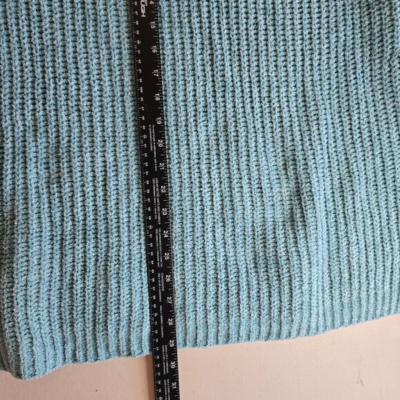 Lane Bryant Sweater Women's 18 / 20 Blue Key Hole V-Neck Turtleneck Long Sleeve - Picture 9 of 16